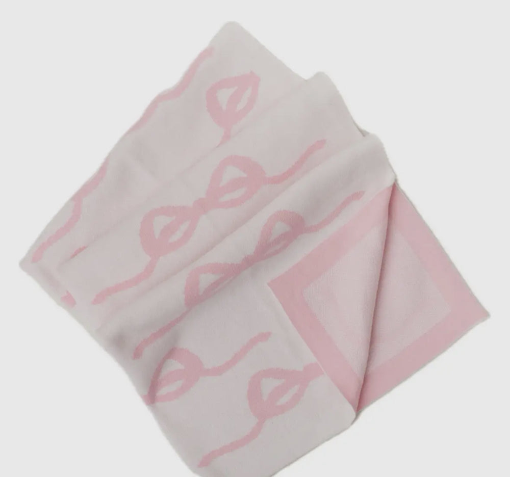 Pink Bow Blanket