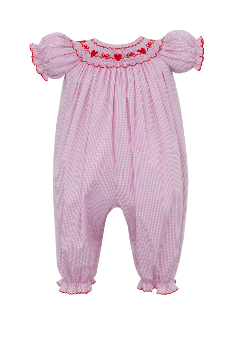 Valentine’s Smocked Long Bubble