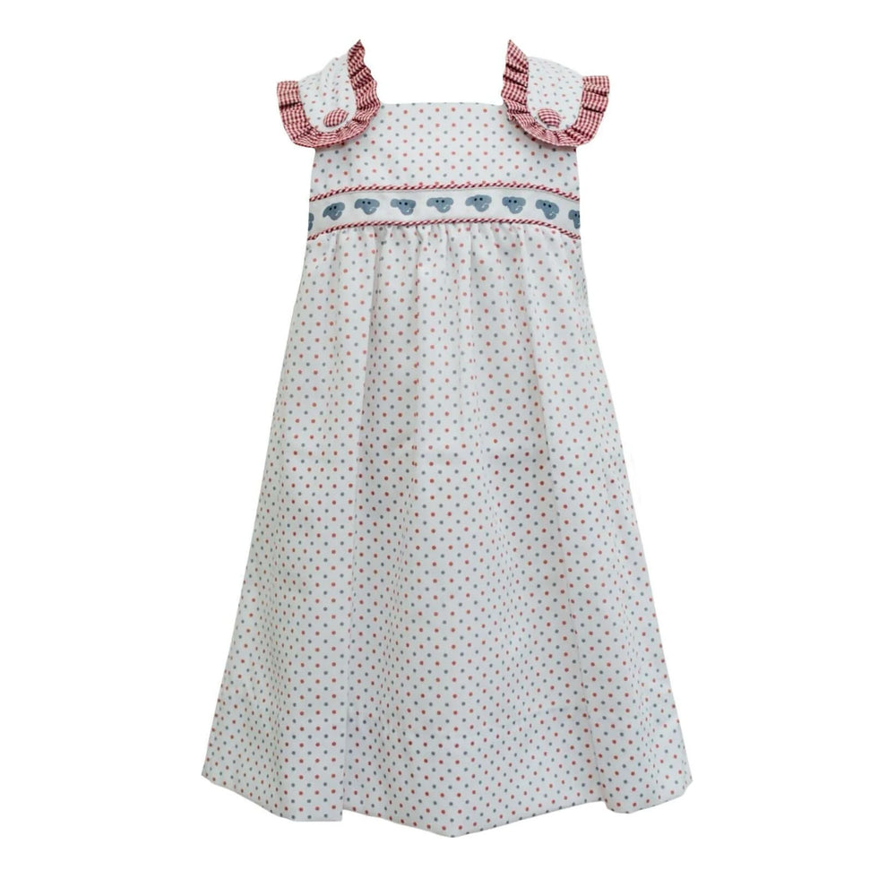 Crimson Bitty Dot Dress