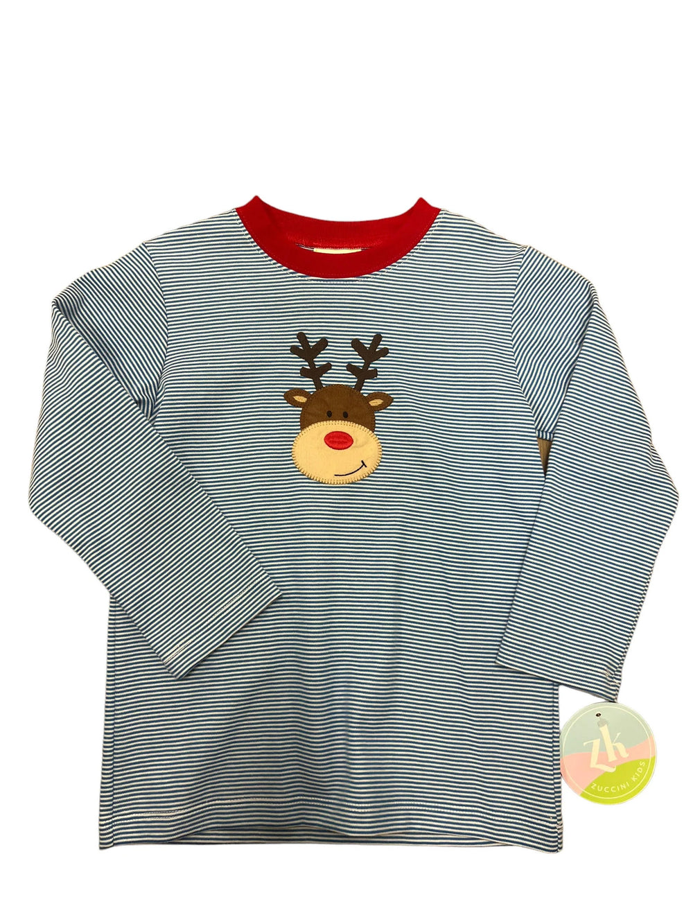 Royal Blue Stripe Reindeer Shirt