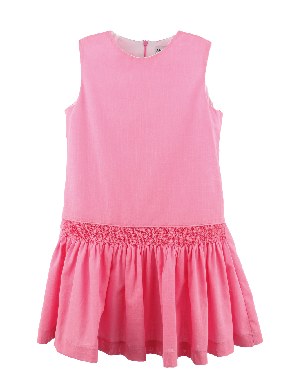 Pink Smocked Drop Waist Dress