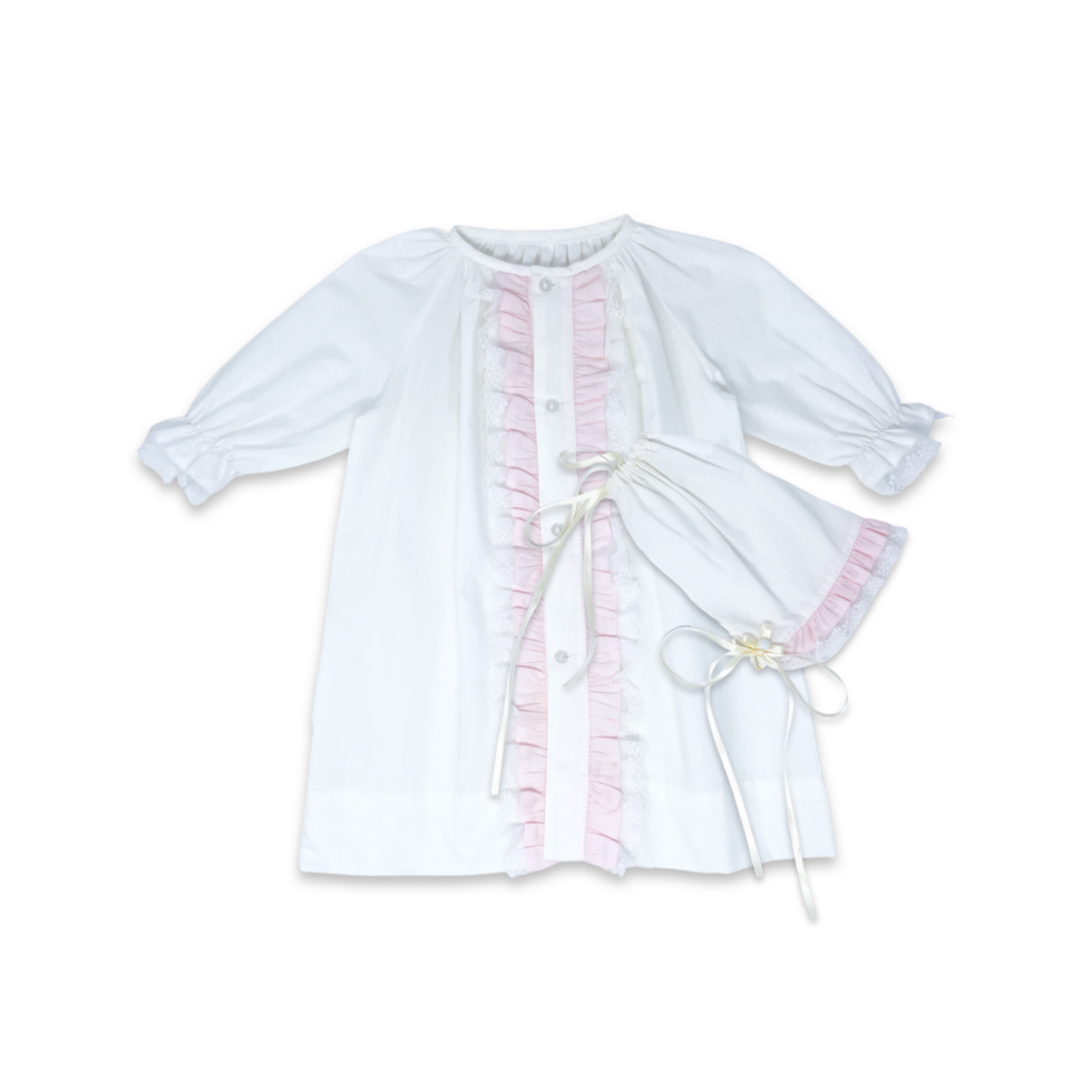 Timeless Daygown Set - Blessings White, Pink