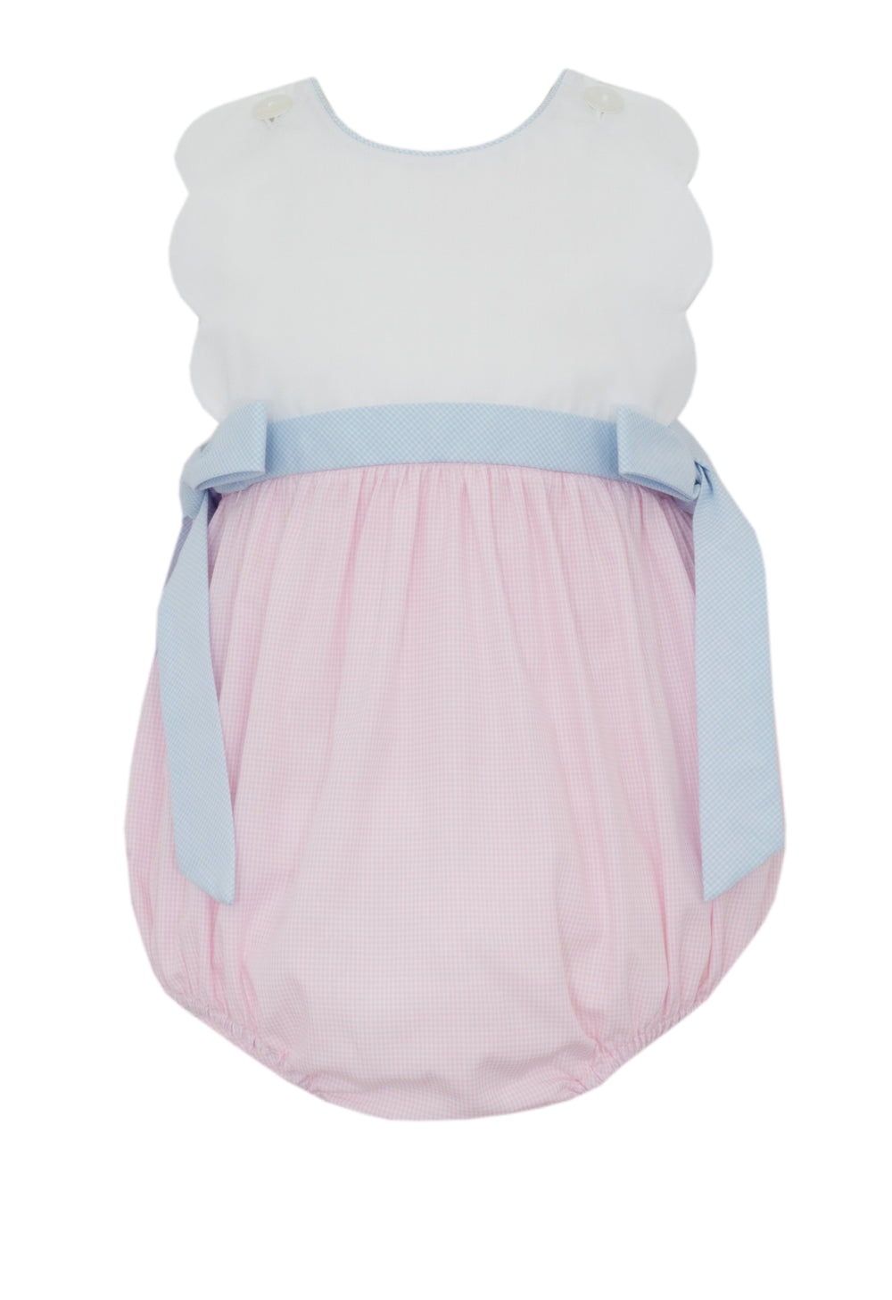 Pink Check Scallop Bubble