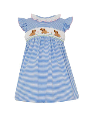 Puppies Smocked Dress