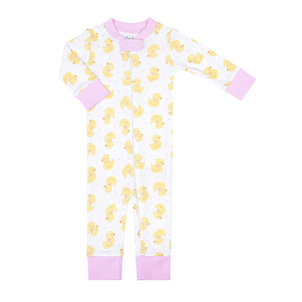 Precious Duckling Zipped Pajamas