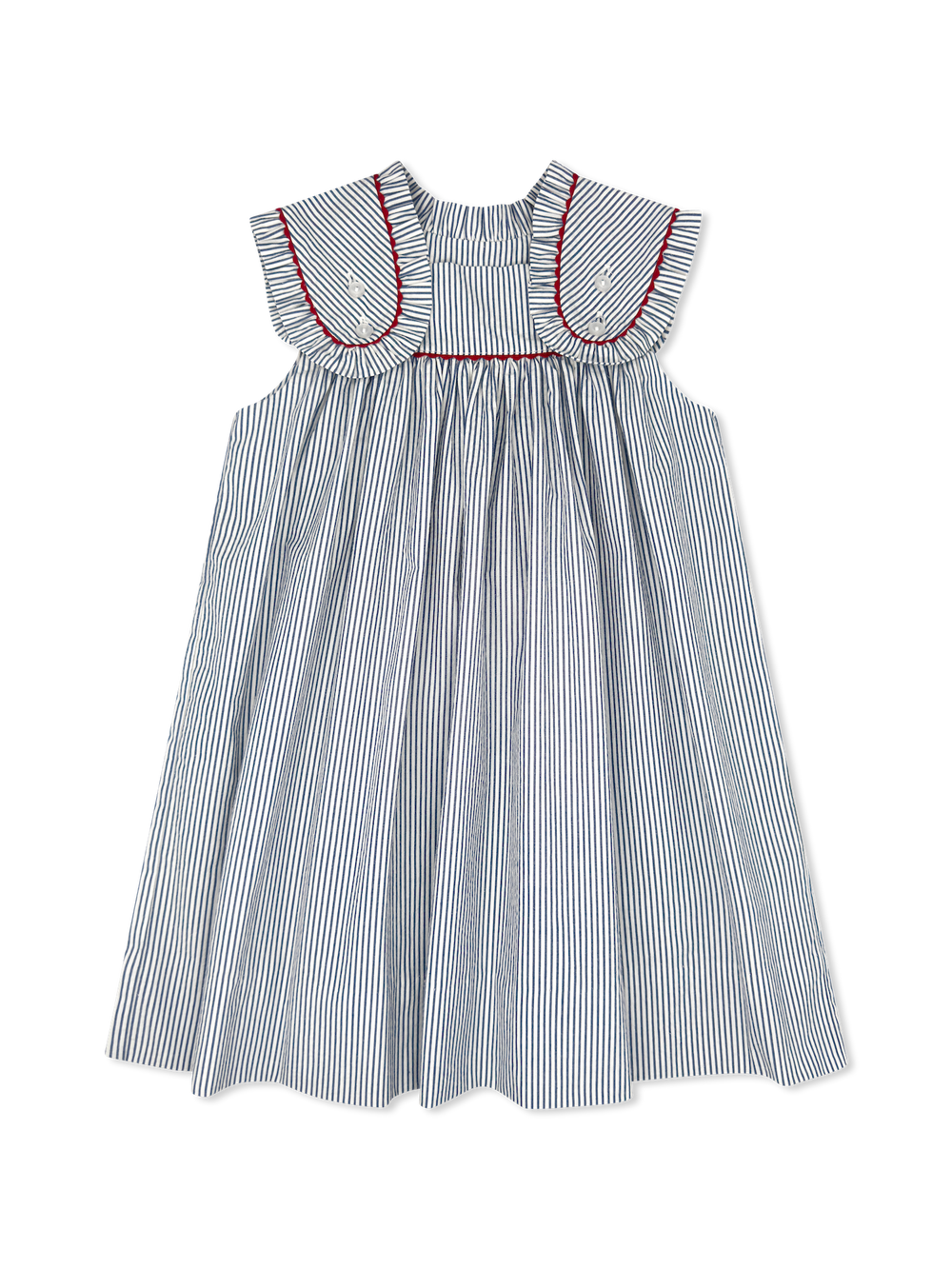 Frances Dress - Royal Seersucker