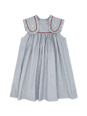 Frances Dress - Royal Seersucker