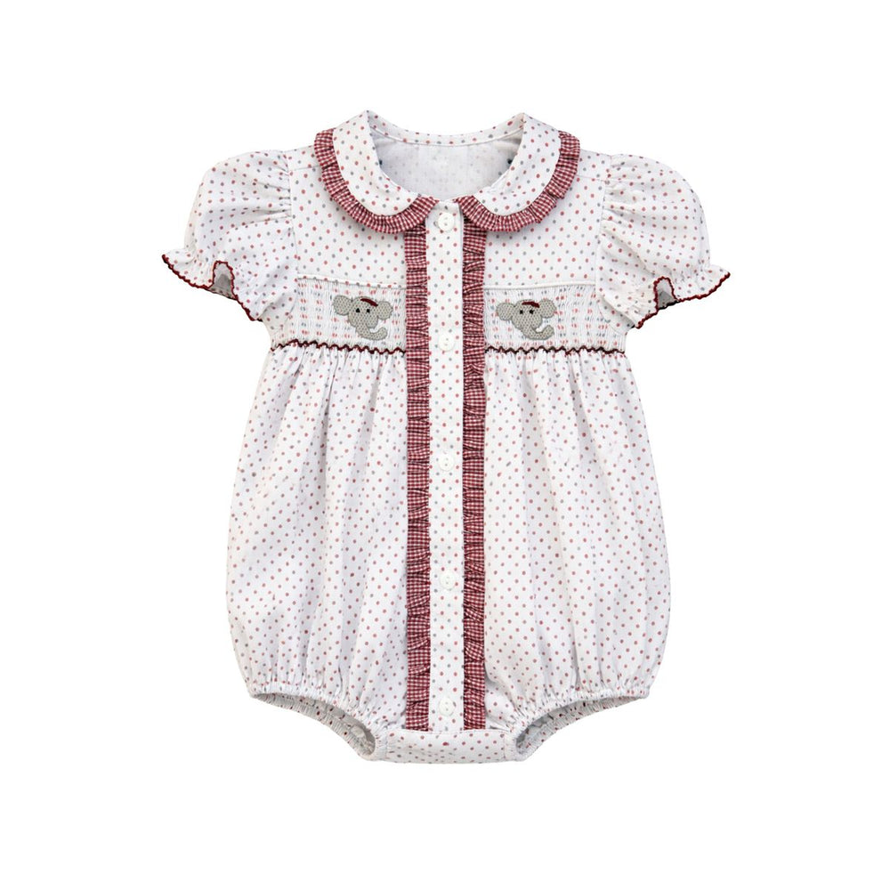 Ruby Smocked Bubble - Smocked Elephants