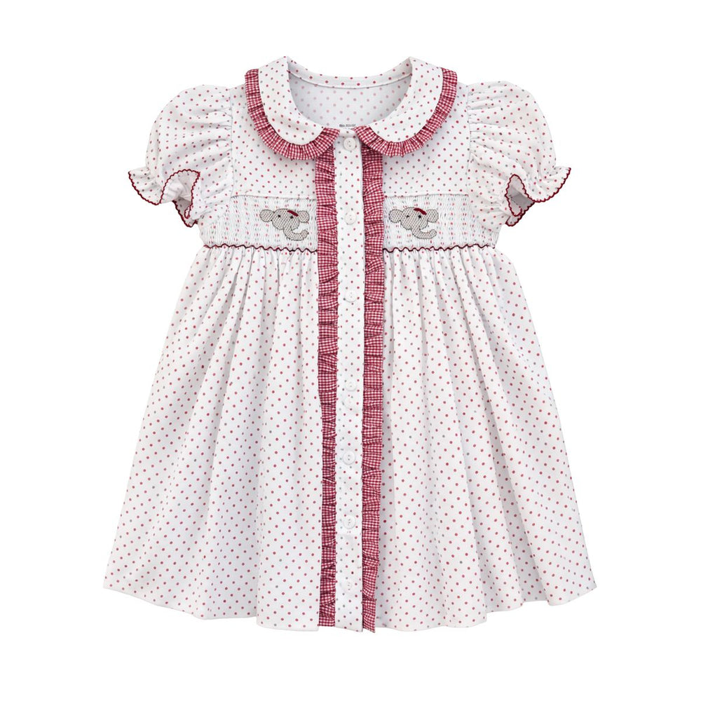 Ruby Smocked Dress - Smocked Elephants
