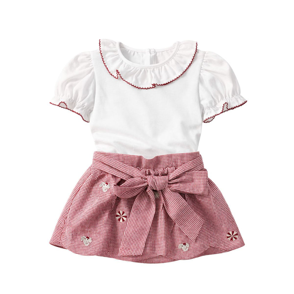 Madeline Skirt Set - Crimson Elephant