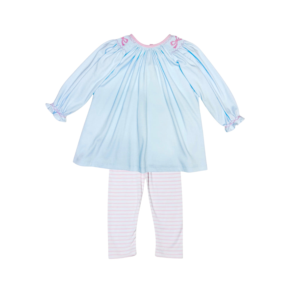 Bow Smocked Legging Set
