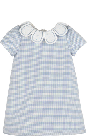 Checks Smock Petal Collar Dress
