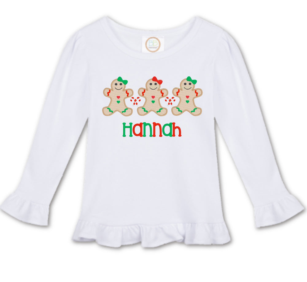 Gingerbread Embroidered Shirt