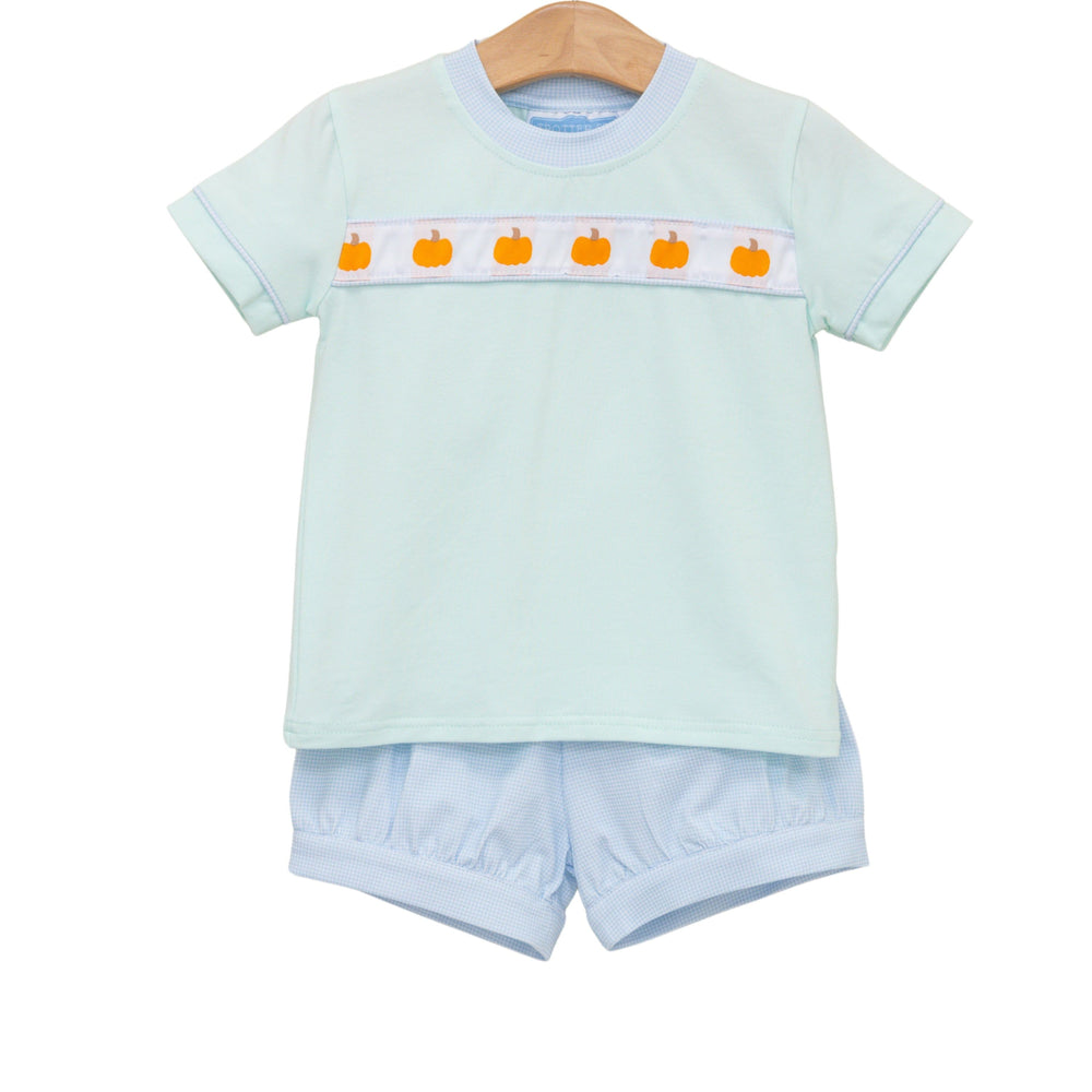 Pumpkin Ribbon Short Set