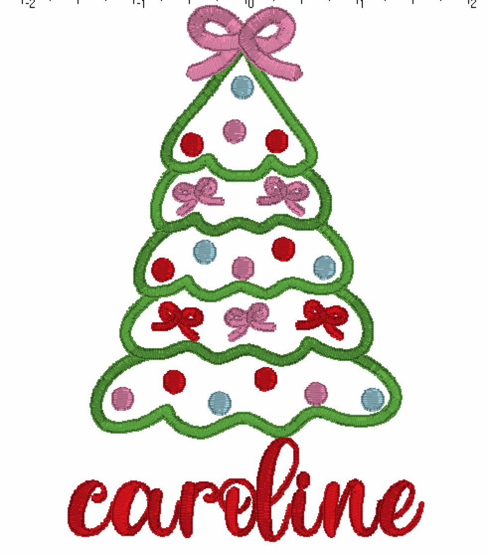 Christmas Tree Embroidery Design