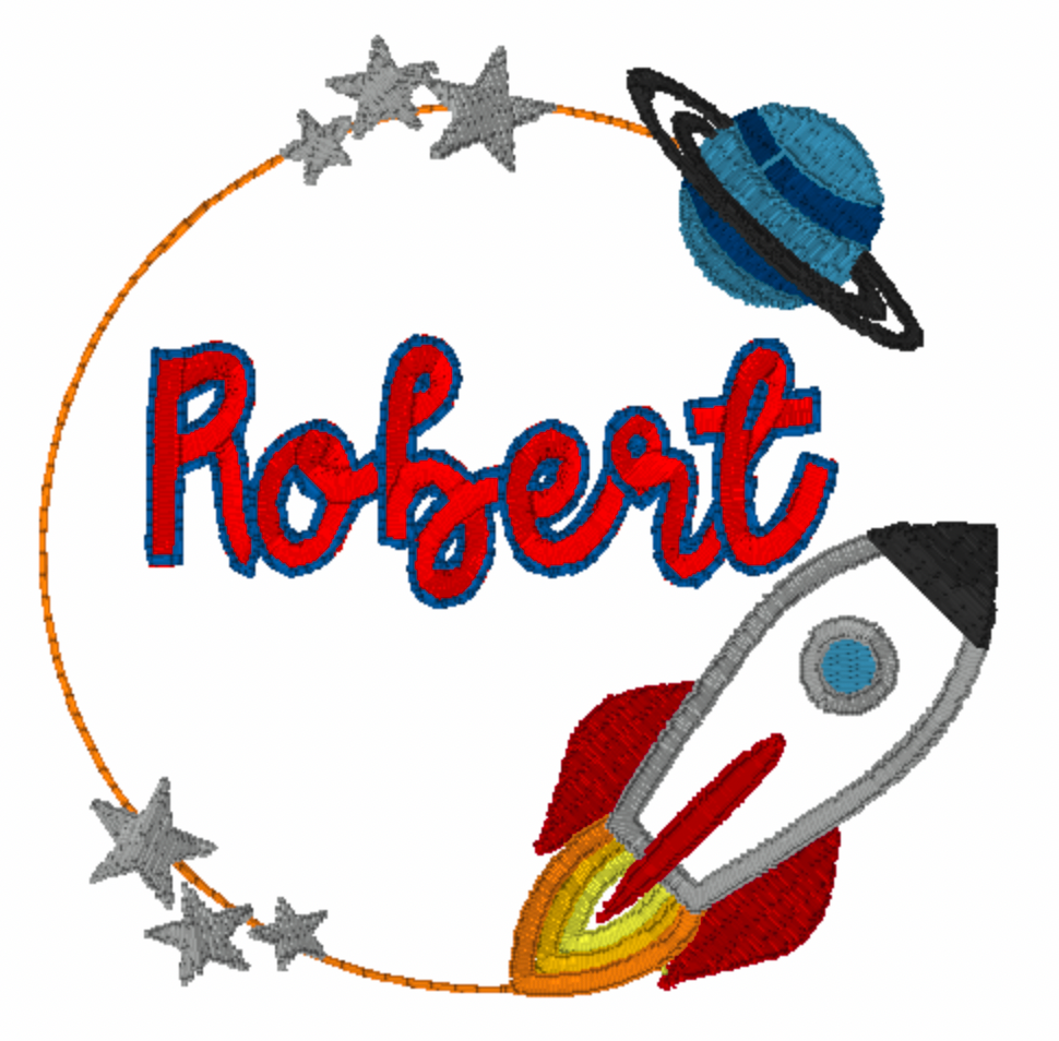 Space Embroidery Design
