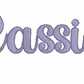 Cassie Font Embroidery Design