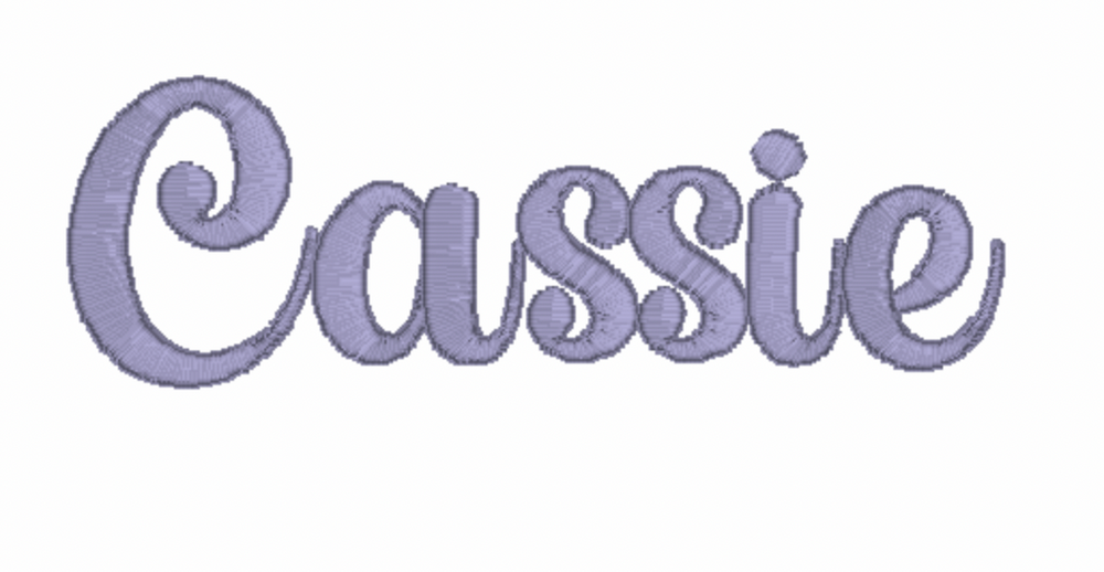 Cassie Font Embroidery Design