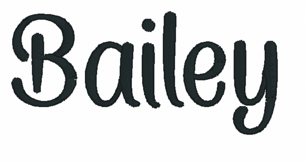 Bailey Font Embroidery Design