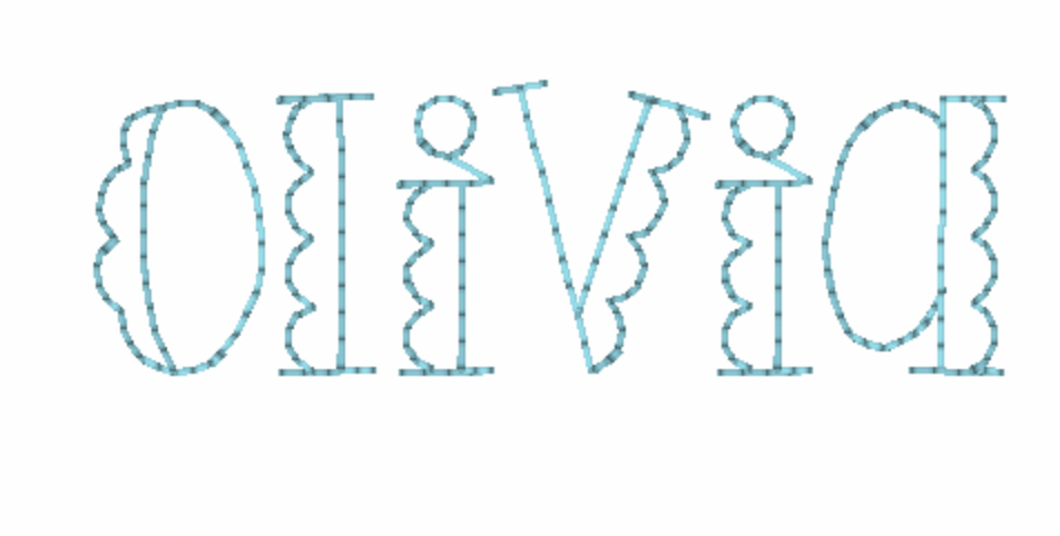 Olivia Embroidery Font