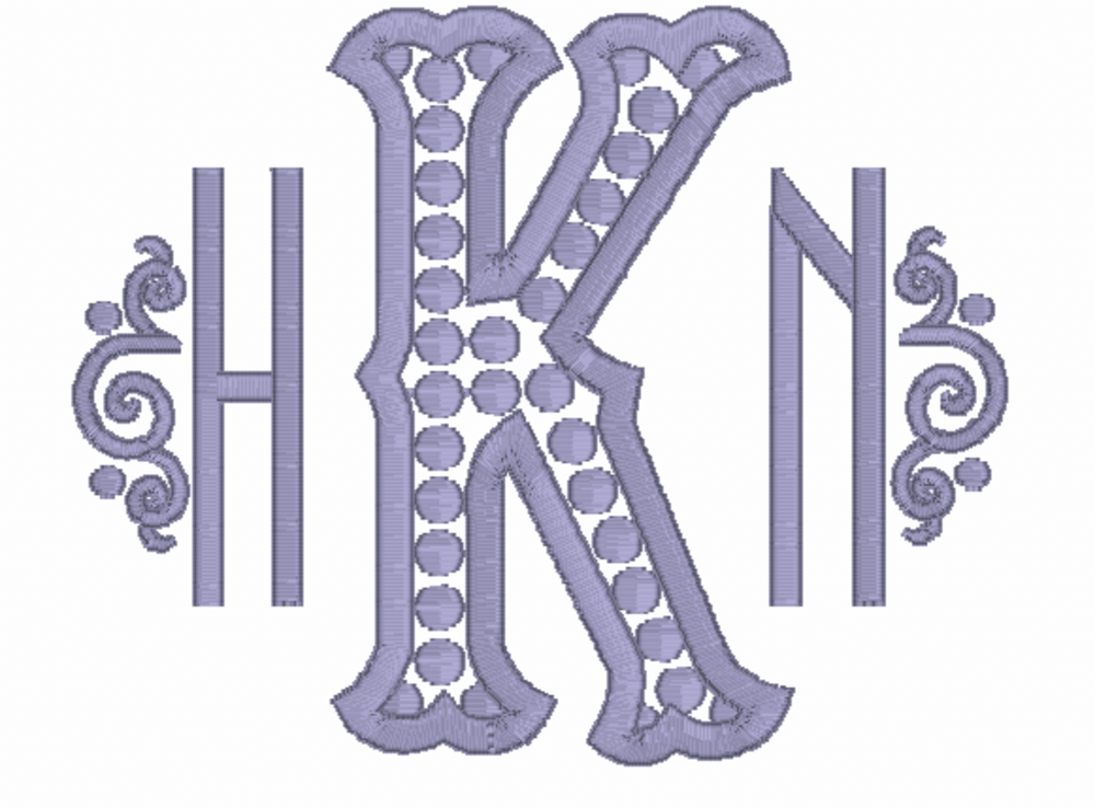 Dotted Font Embroidery Design