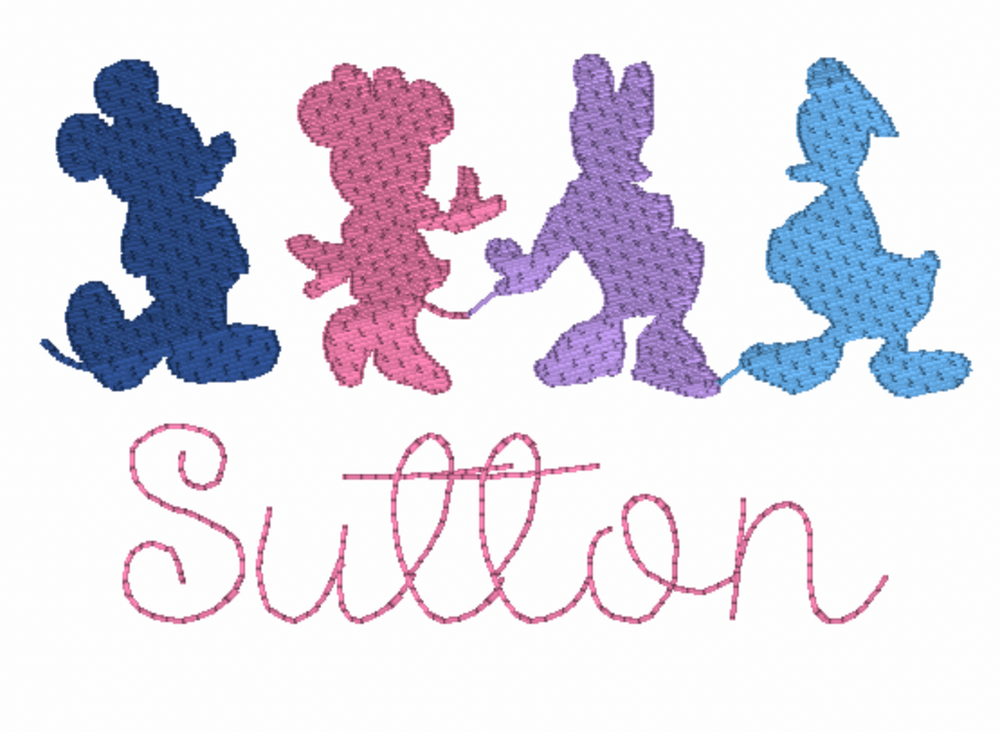 Mouse Friends Embroidery Design