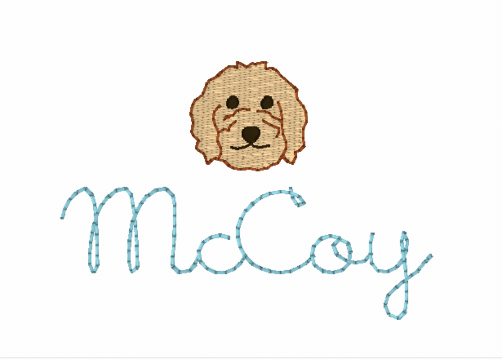Doodle & Name Embroidery Design