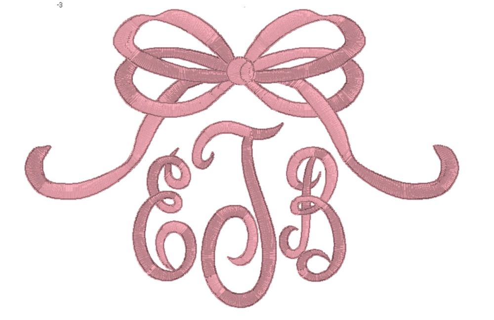 Loopy Bow Embroidery Design