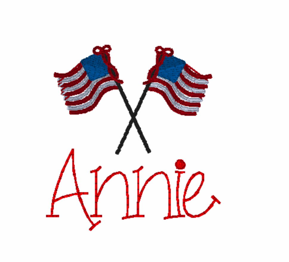 Flag Embroidery Design