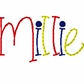 Colorful Name Embroidery Design