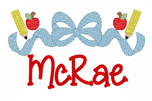 Back to School Embroidery Design