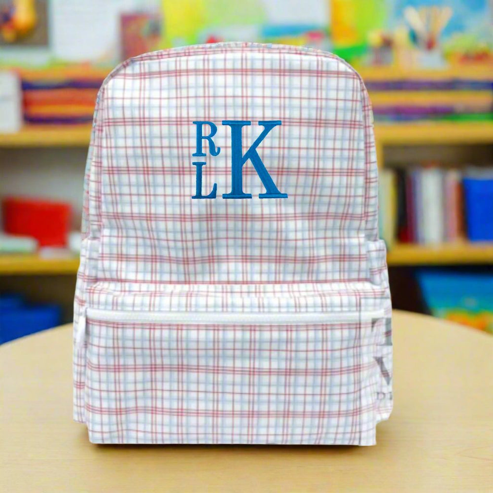 Red & Blue Plaid Backpack