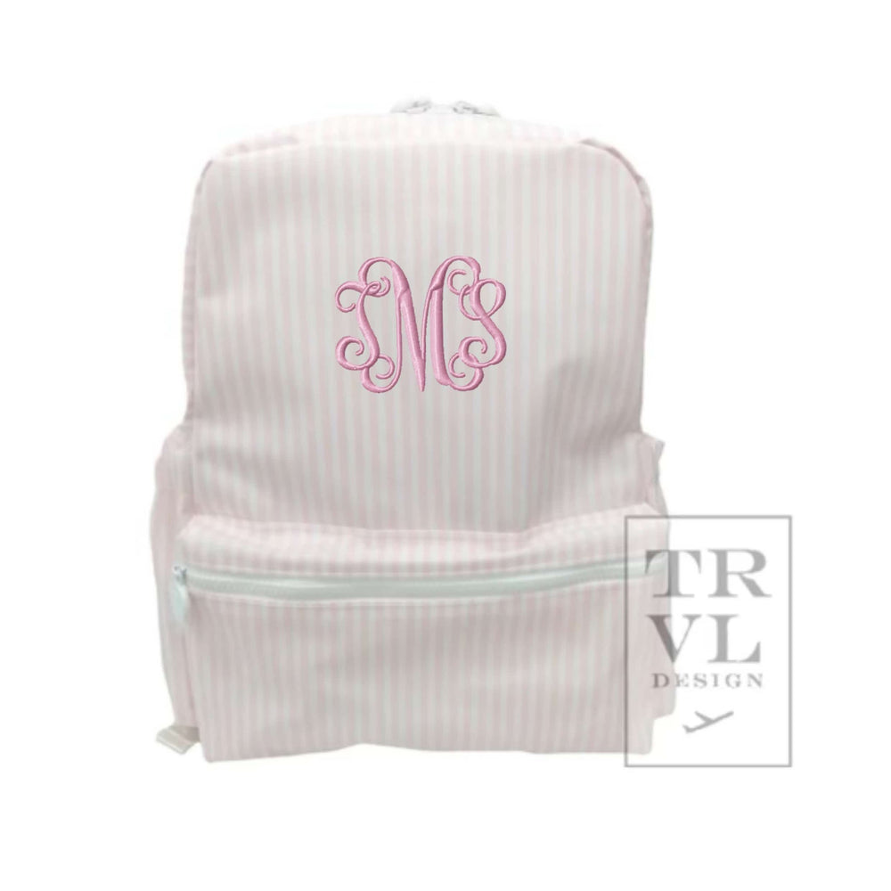 Pink Stripe Gingham Backpack