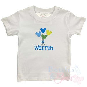 Mouse Balloons Embroidered Shirt