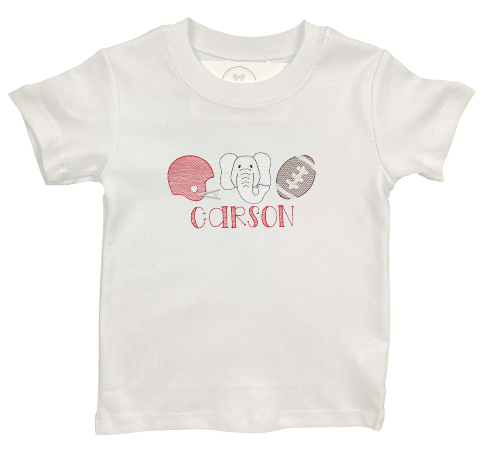 Elephant Football Embroidered Shirt