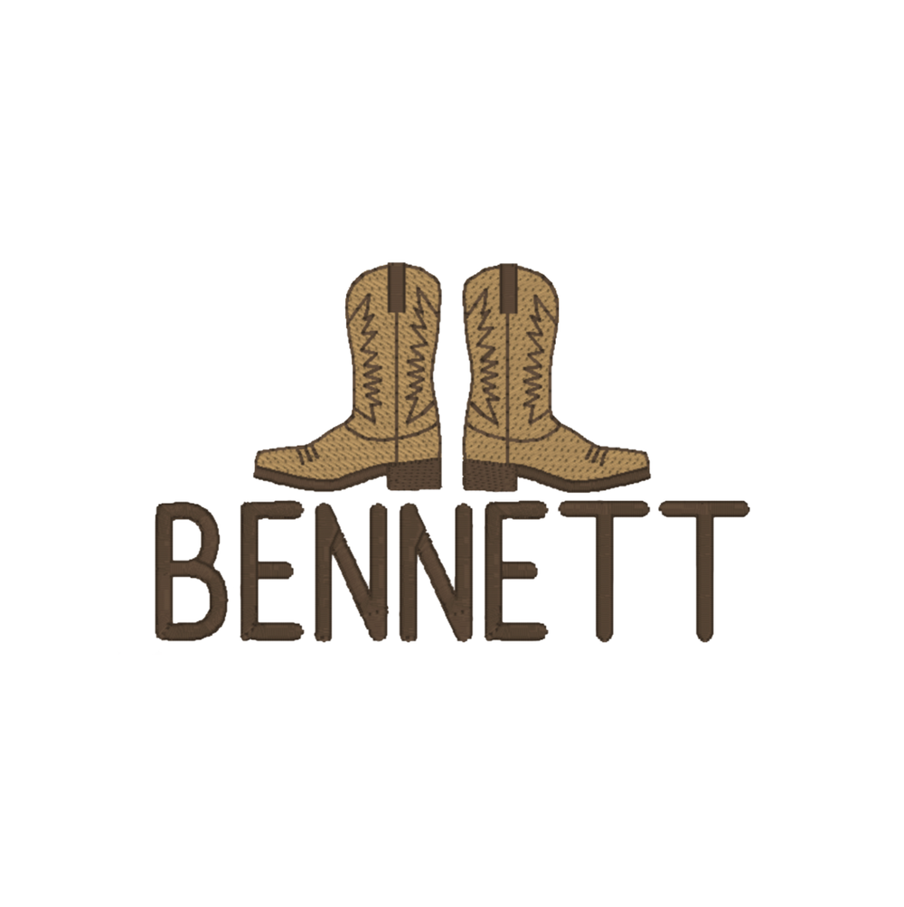 Cowboy Boots Embroidery Design