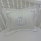 Blue Nursery Pillow with Monogram