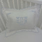 Blue Nursery Pillow with Monogram