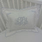 Blue Nursery Pillow with Monogram