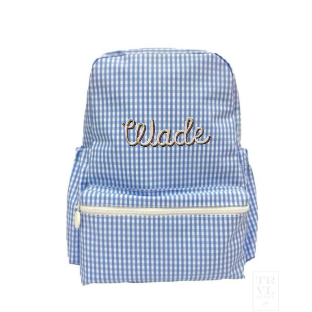 Blue Gingham Backpack