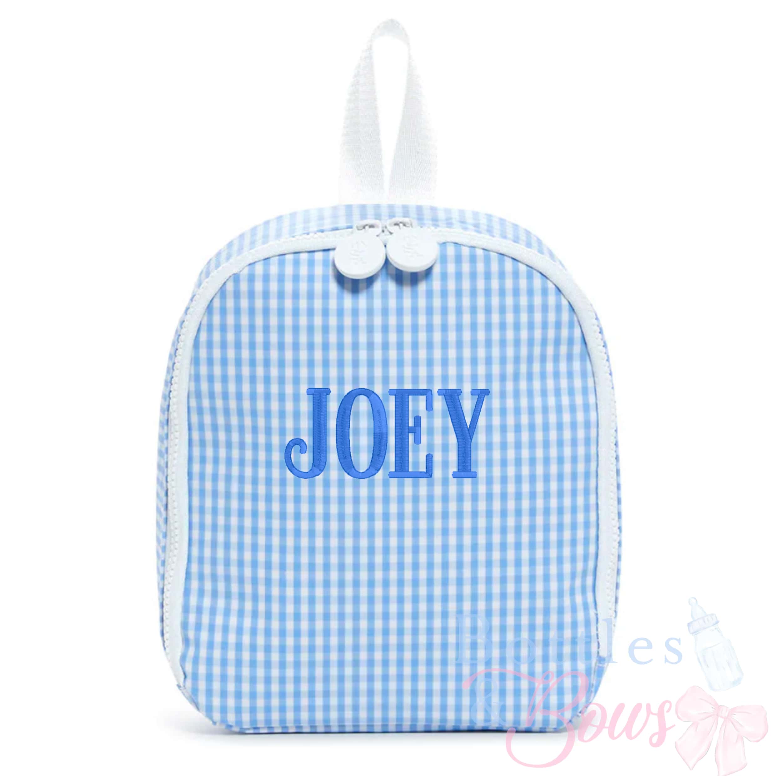 Gingham Mist Embroidered Lunchbox
