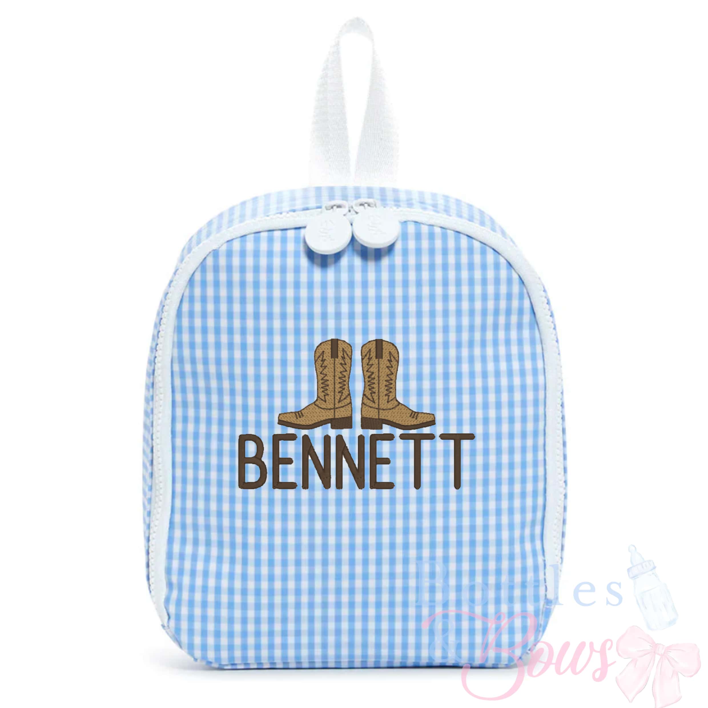 Gingham Mist Embroidered Lunchbox - Thumbnail 3