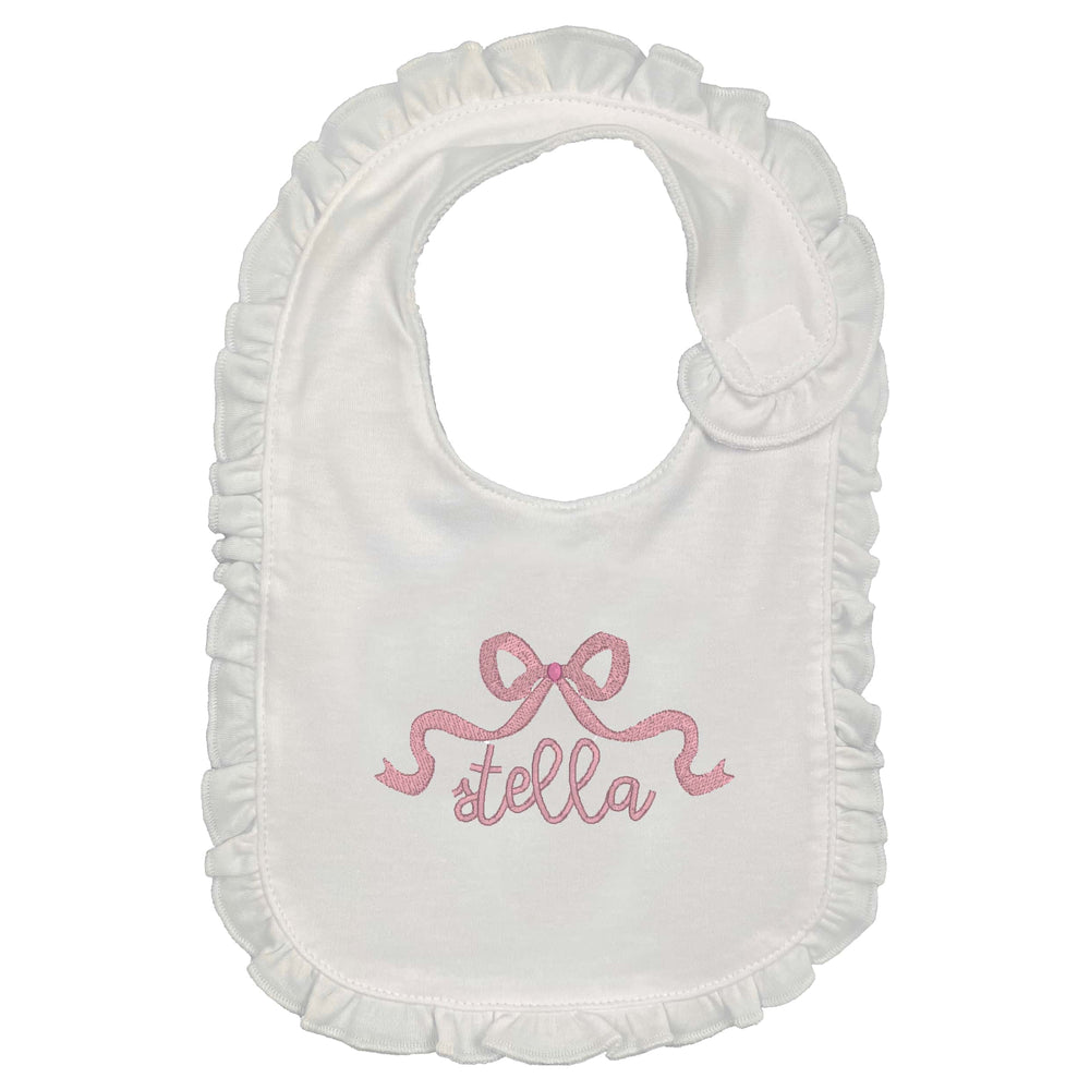 Bow Frame Embroidered Bib