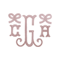 Bow Font Embroidery Design