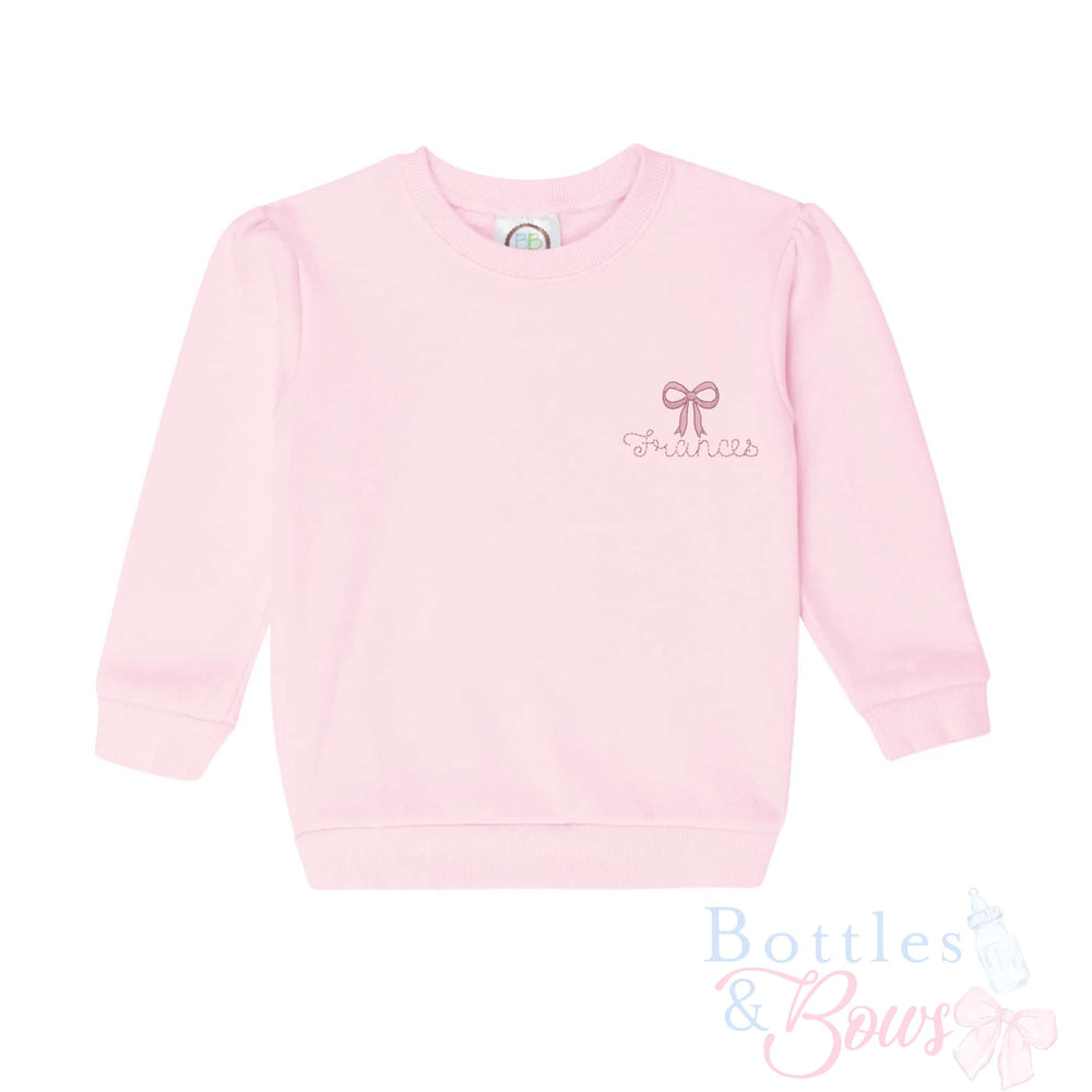 Light Pink Embroidered Sweatshirt