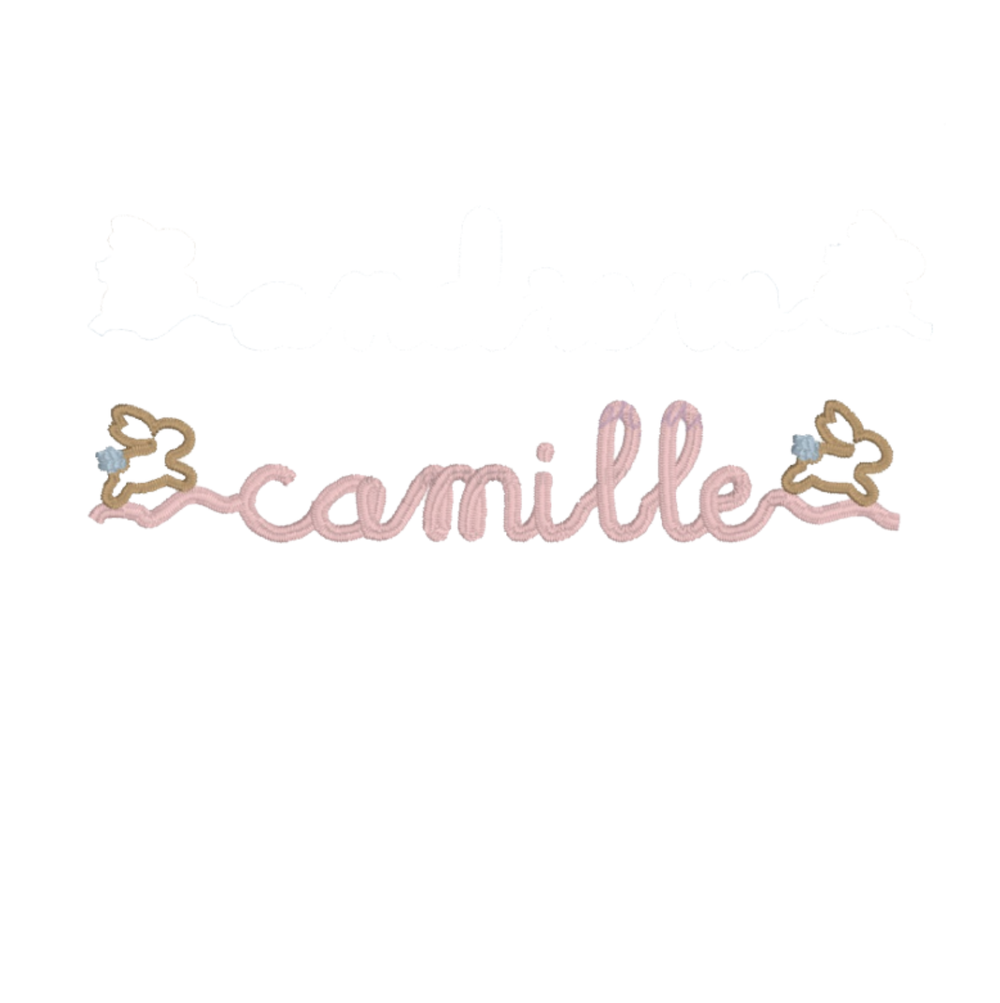 Bunny Font Embroidery Design