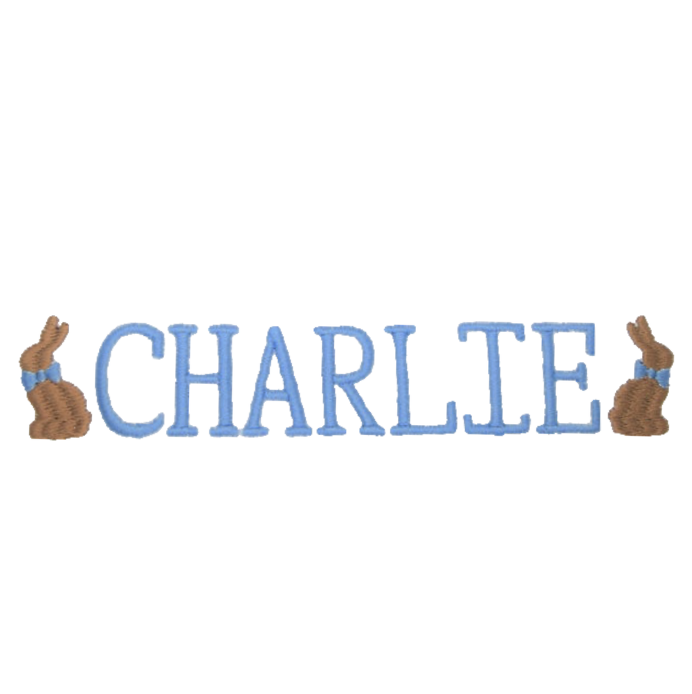 Mini Bunnies & Name Embroidery Design