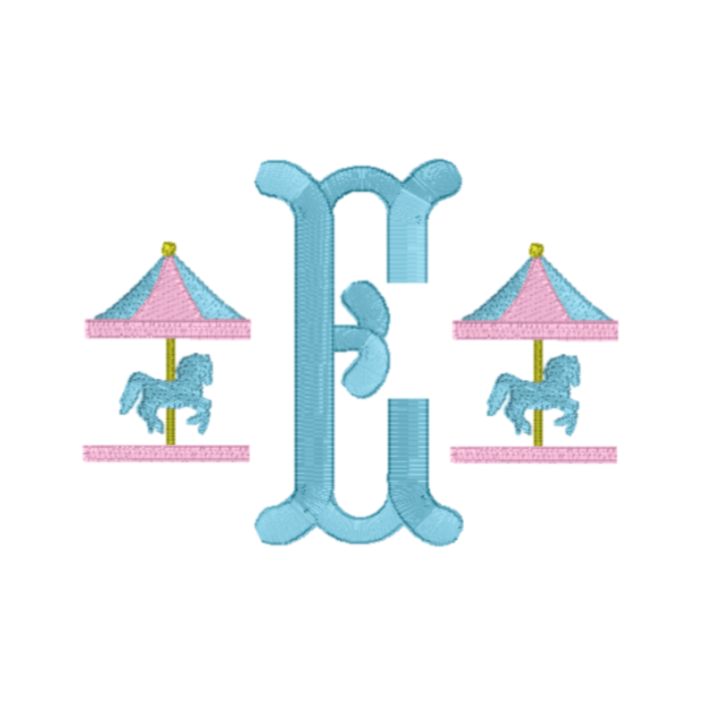 Carousel Embroidery Design