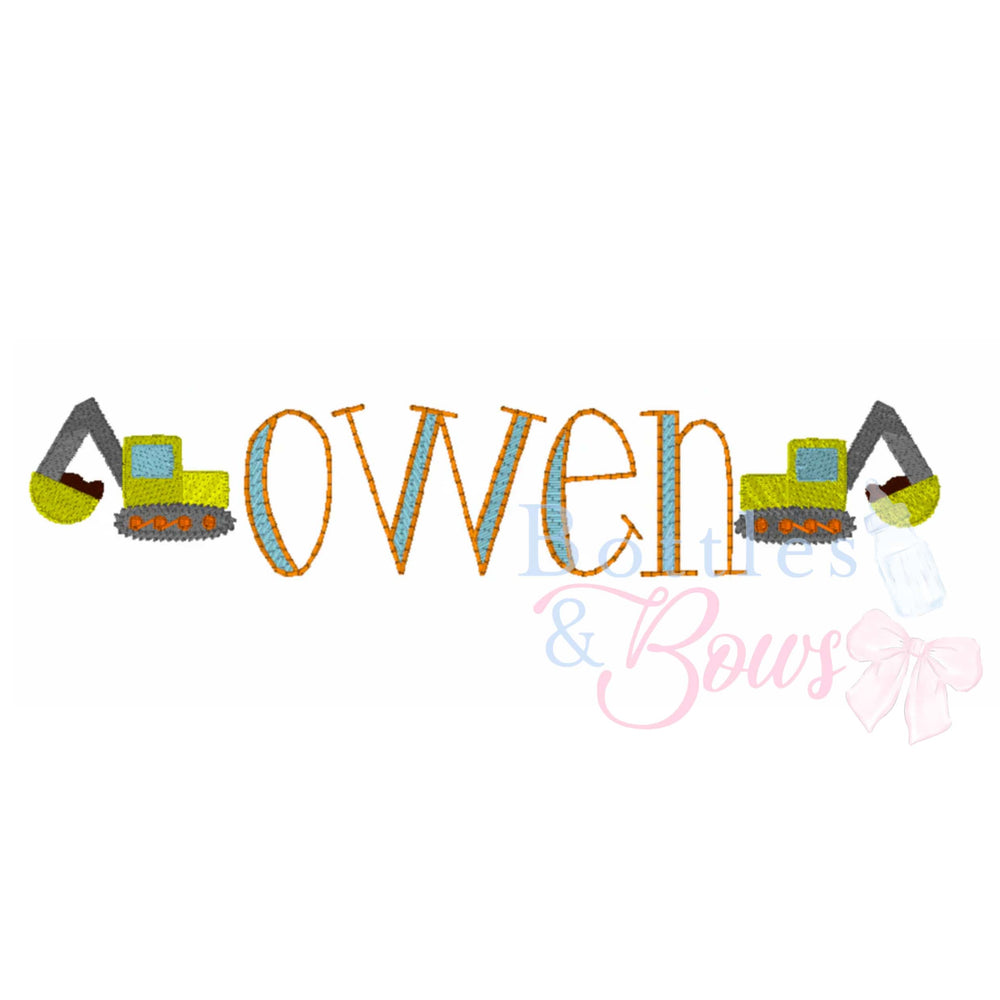 Owen Construction Embroidery Design