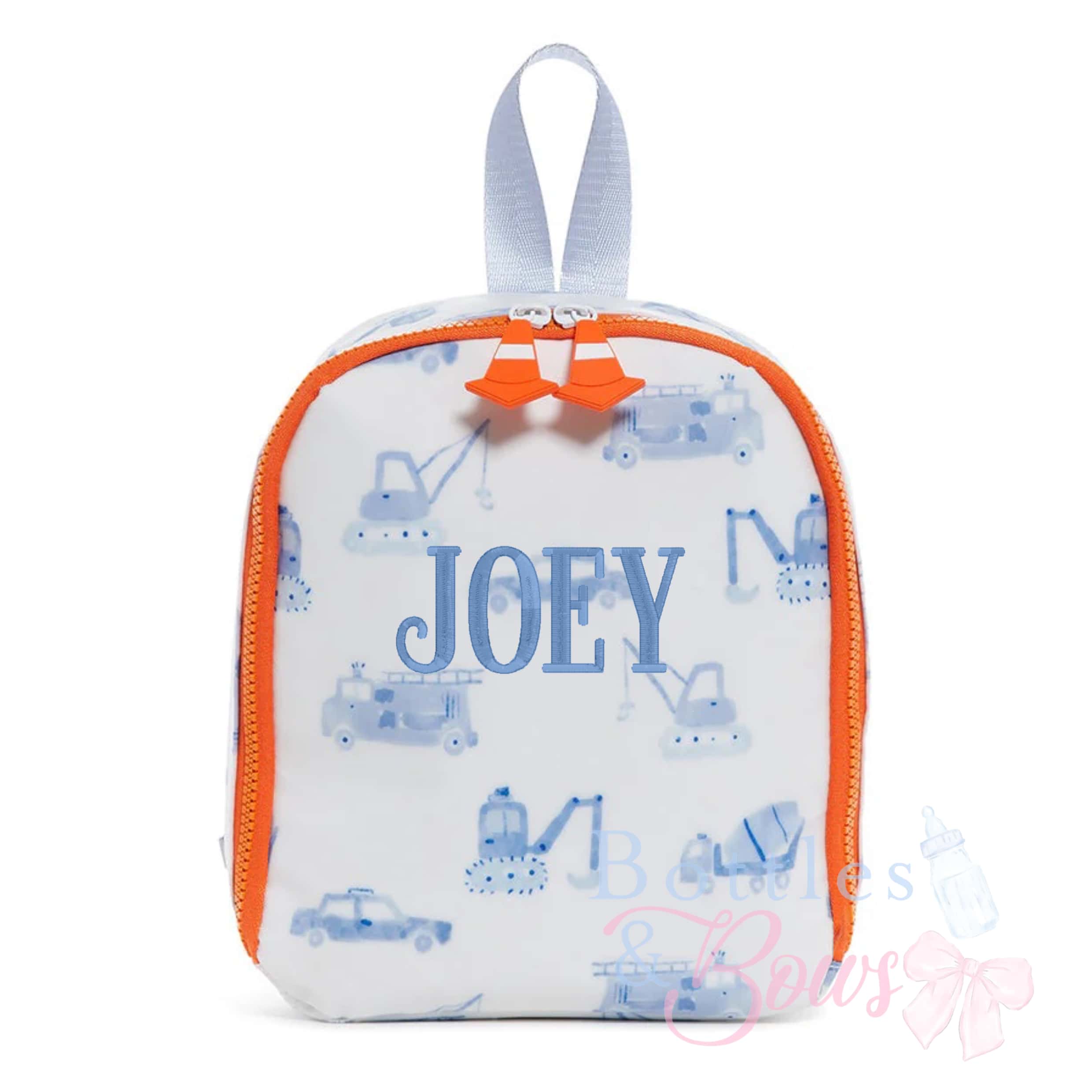 Construction Print Embroidered Lunchbox - Thumbnail 5